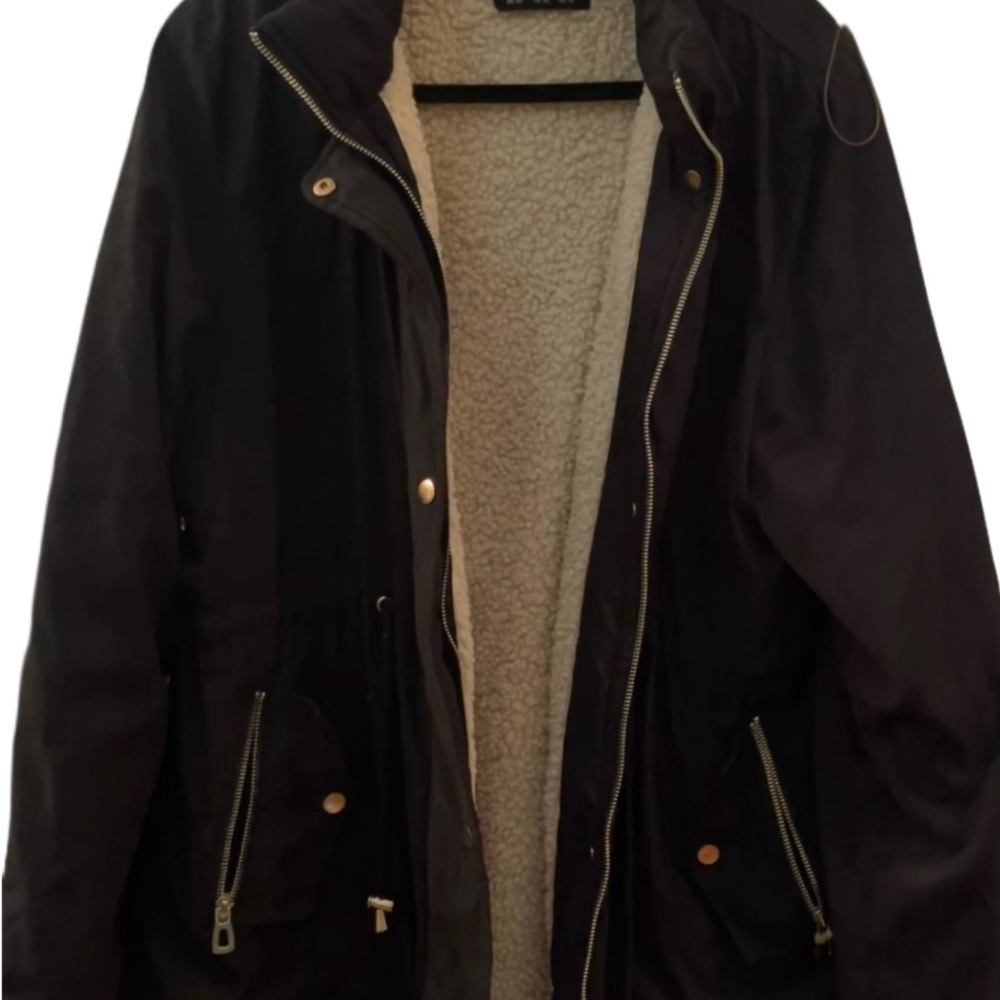 Women's Black Jacket with Cream Lining